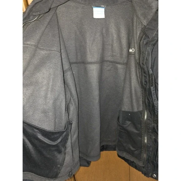 COLUMBIA Eager Air Interchange Jacket sz XLarge Black Snow Cold Weather